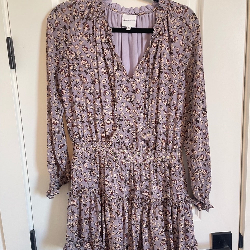 Purple flower Spring Dress